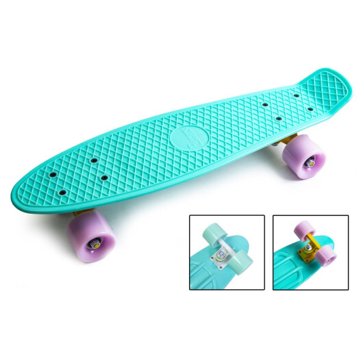 Пеніборд Penny Board 22" (Матові колеса) бірюзовий