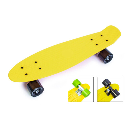 Пеніборд Penny Board 22" (Матові колеса) жовтий