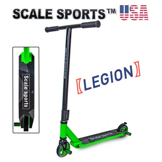 Трюковый самокат Scale Sports Legion зеленый